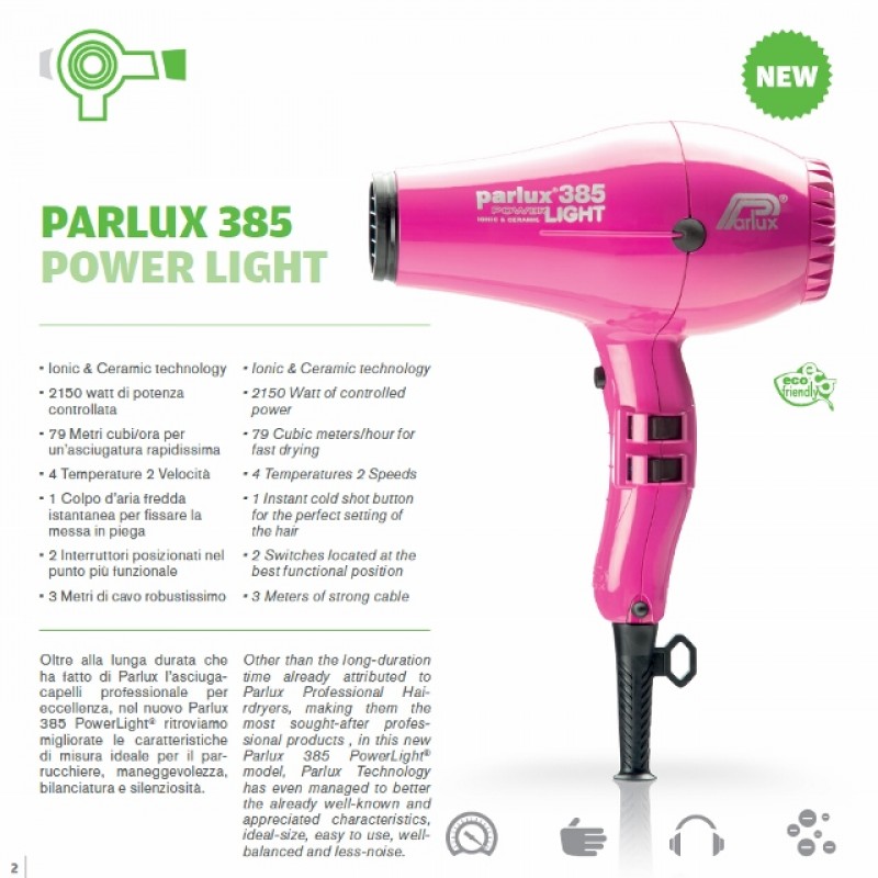 Πιστολάκι Κομμωτηρίου Parlux 385 POWER LIGHT 2150W Πιστολάκια Κομμωτηρίου